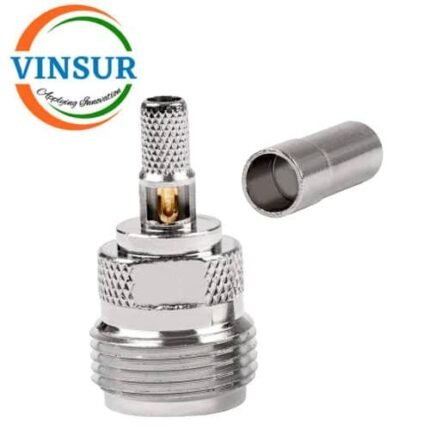 11121015 -- RF CONNECTOR - 50OHMS ,  N FEMALE , STRAIGHT ,  CRIMP TYPE , RG58, RG142, LMR195 CABLE