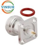 11121B90 -- RF CONNECTOR - 50OHMS N FEMALE STRAIGHT PANEL MOUNT 4MM EXTENDED TEFLON