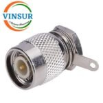 112111I0 -- RF CONNECTOR - 50 OHMS , TNC MALE , STRAIGHT , BULK HEAD FRONTMOUNT , PCB-SOLDER CUP