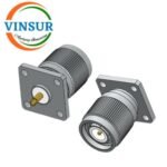 112114I0 -- RF CONNECTOR - 50 OHMS , TNC MALE , STRAIGHT , 4 HOLE FLANGE , SOLDER CUP