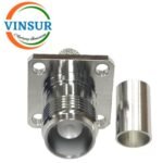 11221416 --  RF CONNECTOR - 50 OHMS , TNC FEMALE , STRAIGHT , 4 HOLE FLANGE , CRIMP TYPE , LMR-240 CABLE