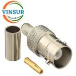 11321015 -- RF CONNECTOR - 50OHMS , BNC FEMALE , STRAIGHT , CRIMP TYPE , RG58, RG142, LMR195,LMR200 CABLE