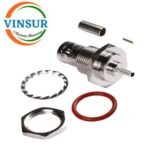 11321214 -- RF CONNECTOR - 50OHMS , BNC FEMALE , STRAIGHT , BULK HEAD REAR MOUNT , CRIMP TYPE , RG316, RG174, RG188, LMR100 CABLE - Image 2