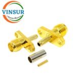11511314 -- RF CONNECTOR - 50 OHMS SMA MALE STRAIGHT 2 HOLE FLANGE CRIMP TYPE RG316 CABLE