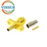 11511314 -- RF CONNECTOR - 50 OHMS SMA MALE STRAIGHT 2 HOLE FLANGE CRIMP TYPE RG316 CABLE - Image 2