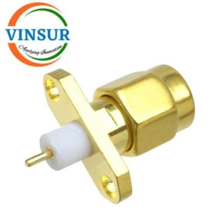 11511390 -- RF CONNECTOR - 50 OHMS , SMA MALE , STRAIGHT , 2 HOLE FLANGE , 4MM EXTENDED TEFLON , ROUND POST