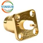 11511490 -- RF CONNECTOR - 50 OHMS , SMA MALE , STRAIGHT , 4 HOLE FLANGE , 4MM EXTENDED TEFLON , ROUND POST