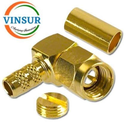11512015-10 -- RF CONNECTOR - 50 OHMS SMA MALE RIGHT ANGLE CRIMP TYPE/RG58/RG142/LMR195 CABLE