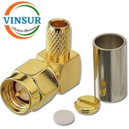 11512015 -- RF CONNECTOR - 50 OHMS SMA MALE RIGHT ANGLE CRIMP TYPE RG58/RG142/LMR195 CABLE