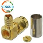 11512015 -- RF CONNECTOR - 50 OHMS SMA MALE RIGHT ANGLE CRIMP TYPE RG58/RG142/LMR195 CABLE - Image 2