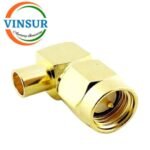 1151203D -- RF CONNECTOR - 50 OHMS SMA MALE RIGHT ANGLE SOLDER TYPE RG402 (0.141 INCH)CABLE - Image 2