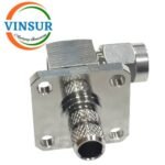 11512416 -- RF CONNECTOR - 50 OHMS SMA MALE RIGHT ANGLE 4 HOLE FLANGE CRIMP TYPE LMR-240 CABLE - Image 2