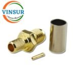 11521015 -- RF CONNECTOR - 50 OHMS , SMA FEMALE , STRAIGHT , CRIMP TYPE RG58/RG142/LMR195 CABLE