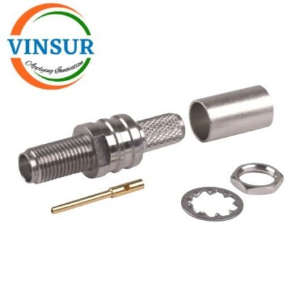 11521216SS -- RF CONNECTOR - 50OHMS SMA FEMALE STRAIGHT BULK HEAD REAR MOUNT CRIMP TYPE LMR-240 CABLE