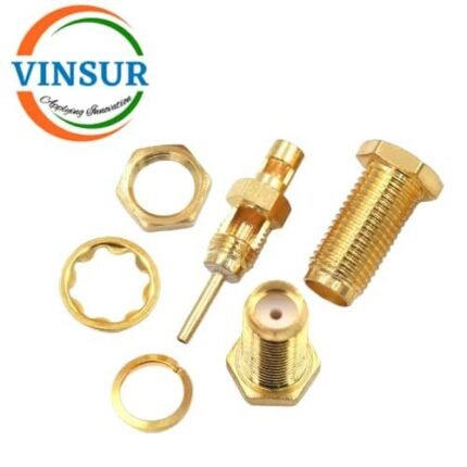 11521231 -- RF CONNECTOR - 50 OHM SMA FEMALE STRAIGHT BULK HEAD REAR MOUNT SOLDER TYPE , RG1.13 CABLE