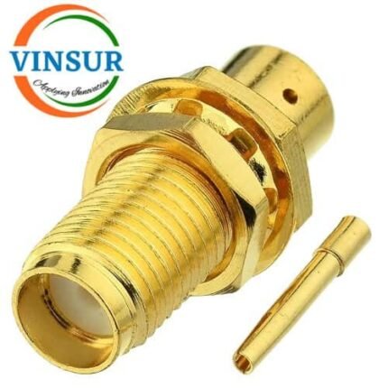 1152123D -- RF CONNECTOR - 50 OHMS SMA FEMALE STRAIGHT BULK HEAD REAR MOUNT SOLDER TYPE RG402 (0.141 INCH)CABLE