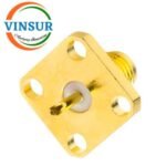 11521470-1-- RF CONNECTOR - 50 OHMS , SMA FEMALE , STRAIGHT , 4 HOLE FLANGE , SOLDER POT