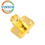 11521470 -- RF CONNECTOR - 50 OHMS , SMA FEMALE , STRAIGHT , 4 HOLE FLANGE , ROUND POST - Image 2