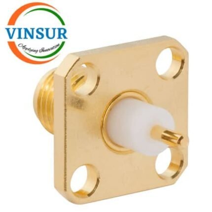 VSW250031-CN -- RF CONNECTOR - 50 OHMS , SMA FEMALE , STRAIGHT , 4 HOLE FLANGE , 4MM EXTENDED TEFLON , ROUND POST
