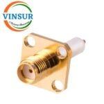 115214B0 -- RF CONNECTOR - 50 OHMS , SMA FEMALE , STRAIGHT ,4 HOLE FLANGE , 14MM EXTENDED TEFLON , ROUND POST - Image 3