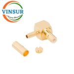 11622014 -- RF CONNECTOR - 50 OHMS , SMB FEMALE , RIGHT ANGLE ,  CRIMP TYPE , RG316, RG174, RG188, LMR100 CABLE