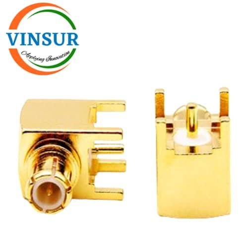 11712040-RF-CONNECTOR-50-OHMS-MCX-MALE-RIGHT-ANGLE-PCB-THROUGH-HOLE.jpg 11712040 -- RF CONNECTOR - 50 OHMS , MCX MALE , RIGHT ANGLE , PCB-THROUGH HOLE - Image 1