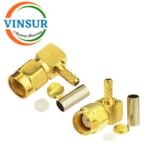 11912014 -- RF CONNECTOR - 50 OHMS RP SMA MALE RIGHT ANGLE CRIMP TYPE RG316/RG174/RG188/LMR100 CABLE
