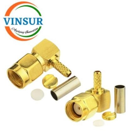 11912014 -- RF CONNECTOR - 50 OHMS RP SMA MALE RIGHT ANGLE CRIMP TYPE RG316/RG174/RG188/LMR100 CABLE
