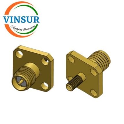 11921414 -- RF CONNECTOR - 50 OHM RP SMA FEMALE STRAIGHT 4 HOLE FLANGE CRIMP TYPE RG316-174 CABLE