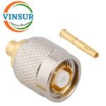 11A1101D -- RF CONNECTOR - 50 OHMS , RP TNC MALE , STRAIGHT , SOLDER TYPE , RG402 (0.141 INCH)  CABLE