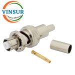 11F21915-- RF CONNECTOR - 50 OHMS , SHV FEMALE , STRAIGHT , CRIMP TYPE , RG58, RG142, LMR200 CABLE - Image 2