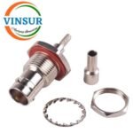 12321214 -- RF CONNECTOR - 75 OHMS , BNC FEMALE , STRAIGHT , BULKHEAD REAR MOUNT , CRIMP TYPE , RG316174 CABLE