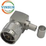 VSW-11112017-10 -- RF CONNECTOR -- 50 OHMS , N MALE , RIGHT ANGLE , CRIMP TYPE , LMR-400 CABLE