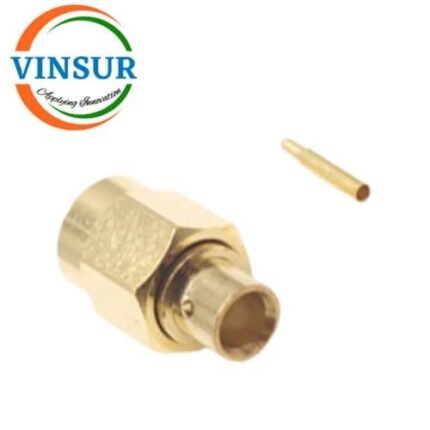 1151193D-55-- RF CONNECTOR - 50OHMS SMA MALE STRAIGHT SOLDER TYPE FOR RG402(.141) CABLE