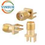 VSW-11521050 -- RF CONNECTOR - 50 OHMS , SMA FEMALE , STRAIGHT , PCB-EDGE MOUNT