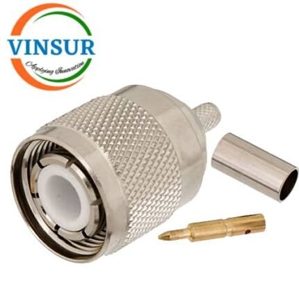 VSW-11E11915-- RF CONNECTOR-50 OHMS, HN-TYPE MALE STRAIGHT CRIMP TYPE FOR RG58, RG142, LMR195 CABLE