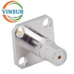 VSW-11J214M0 -- RF CONNECTOR - 50 OHMS , QMA FEMALE , STRAIGHT,4-HOLE FLANGE,3.18MM EXTENDED TEFLON, PCB-ROUND POST - Image 2