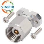 VSW-11T11340 -- RF CONNECTOR - 50OHMS , 2.4MM MALE , STRAIGHT, 2-HOLE FLANGE SCREW TYPE CONNECTOR
