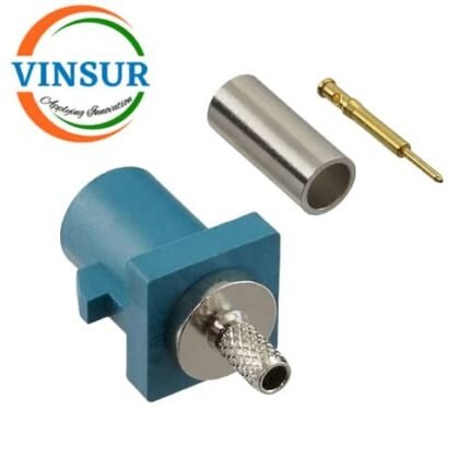 VSW-FAKRA-MS-316Z -- RF CONNECTOR - 50 OHMS FAKRA SMB MALE STRAIGHT CRIMP TYPE FOR RG316 , RG174 , RG188 , LMR100 CABLE (Water Blue)
