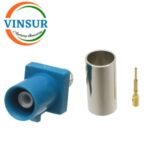 VSW-FAKRA-MS-58Z -- RF CONNECTOR - 50 OHMS FAKRA SMB MALE STRAIGHT CRIMP TYPE FOR RG 58 CABLE(Water Blue) - Image 2