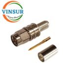 VSW250007-CN -- RF CONNECTOR - 50 OHMS SMA MALE STRAIGHT CRIMP TYPE VSW-240 CABLE (8GHz)
