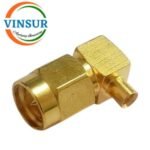 VSW250034-CN -- RF CONNECTOR - 50 OHMS SMA MALE RIGHT ANGLE  SOLDER TYPE RG405 (0.086 INCH)CABLE 18GHz - Image 2