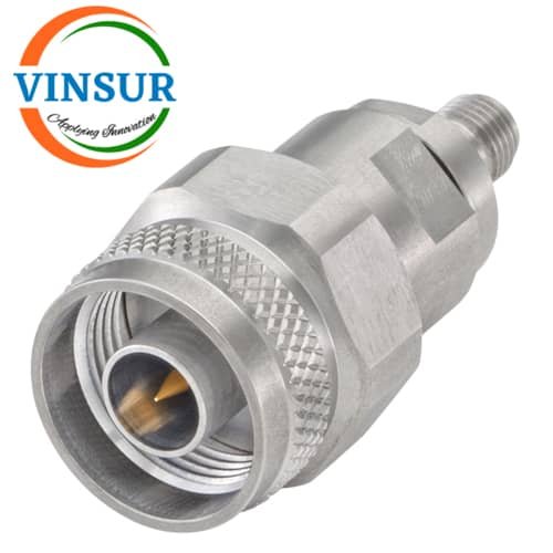 4111042-12-- RF ADAPTER - 50OHMS, SMA FEMALE TO N MALE STRAIGHT ADAPTER 4111042-12-- RF ADAPTER - 50OHMS SMA FEMALE TO N MALE STRAIGHT ADAPTERS - Image 1