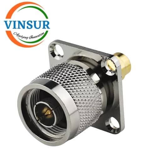 41114411 -- RF ADAPTER - 50 OHM N MALE 4 HOLE TO SMA MALE STRAIGHT ADAPTER 41114411 -- RF ADAPTER - 50 OHM N MALE 4 HOLE TO SMA MALE STRAIGHT ADAPTERS - Image 1