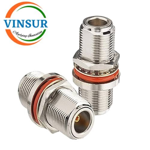 41121121-- RF ADAPTER - 50 OHMS, N-TYPE FEMALE TO N-TYPE FEMALE STRAIGHT BULKHEAD ADAPTER 41121121-- RF ADAPTER - 50 OHMS N-TYPE FEMALE TO N-TYPE FEMALE STRAIGHT BULK HEAD ADAPTERS - Image 1
