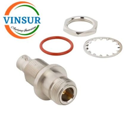 41121321-- RF ADAPTER - 50 OHMS BNC FEMALE STRAIGHT BULKHEAD TO N-TYPE FEMALE ADAPTER