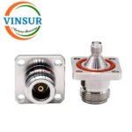 41123421 -- RF ADAPTERS - 50 OHMS , N FEMALE  4-HOLE FLANGE STRAIGHT TO SMA FEMALE STARIGHT ADAPTERS