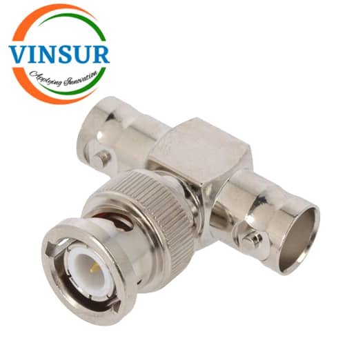 41320311 -- RF ADAPTER ΓÇô 50 OHMS, BNC T -ADAPTER FEMALE-MALE-FEMALE 41320311 -- RF ADAPTER – 50 OHMS BNC T -ADAPTER FEMALE-MALE-FEMALE - Image 1