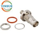 41421321 -- RF ADAPTER - 50 OHMS BNC FEMALE TO SMA FEMALE STRAIGHT BULKHEAD ADAPTER