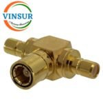 41520513 -- RF ADAPTER - 50 OHMS SMB T -ADAPTER FEMALE-MALE-FEMALE